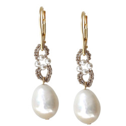 Boucles d’oreilles perle baroque fait main en France