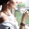 Bracelet dentelle haute joaillerie textile - Bijou artisanal fait main