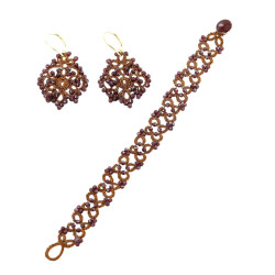 Bracelet dentelle haute joaillerie textile - Bijou artisanal fait main