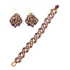 Bracelet dentelle haute joaillerie textile - Bijou artisanal fait main