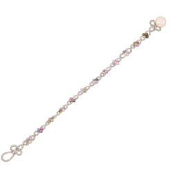 Bracelet dentelle haute joaillerie textile - Bijou artisanal fait main