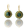 Boucles d’oreilles en argent 925 plaqué or - Malachite – Fait main