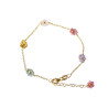 Bracelet Fleurette - argent 925 - plaqué or - pierres de tourmaline